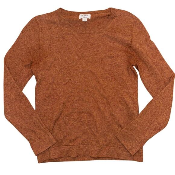 J. Crew Factory Camel Teddie Wool Blend Pullover Sweater Size XS Long Sleeve - Picture 1 of 7